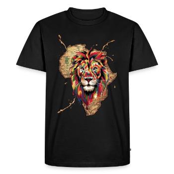 Africa Lion Safari Adventure Experience - Men's Premium Organic T-Shirt - black - Front - Nico (187cm)