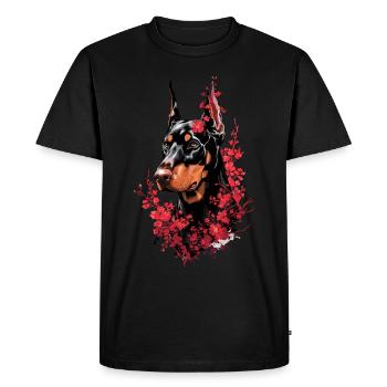La passion du doberman pour les amoureux des chiens et - T-shirt Premium bio Homme - noir - Devant - Nico (187cm)