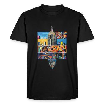 Skyscrapers And Skyscrapers In America - Men's Premium Organic T-Shirt - black - Front - Nico (187cm)