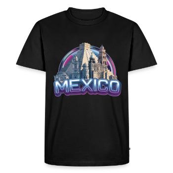 México building for lovers of Mexican - Men's Premium Organic T-Shirt - black - Front - Nico (187cm)