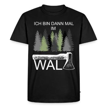 I'm off to the woods lumberjack - Men's Premium Organic T-Shirt - black - Front - Nico (187cm)