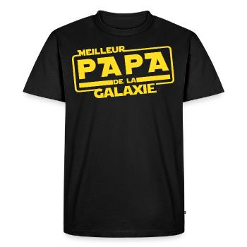 CADEAU PAPA - T-shirt Premium bio Homme - noir - Devant - Nico (187cm)