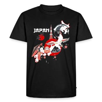 Cool Japan Tradtions Design - T-shirt Premium bio Homme - noir - Devant - Nico (187cm)