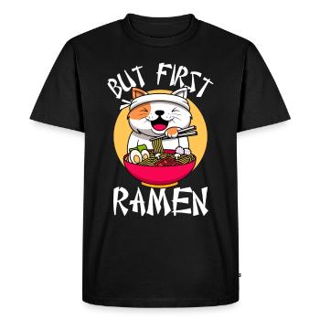 Mais d’abord Ramen - T-shirt Premium bio Homme - noir - Devant - Nico (187cm)