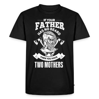 Funny Beard Bearer Daddy Design - Men's Premium Organic T-Shirt - black - Front - Nico (187cm)