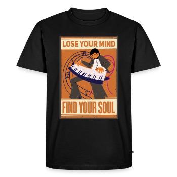 Musicien cool Dicton Design - T-shirt Premium bio Homme - noir - Devant - Nico (187cm)