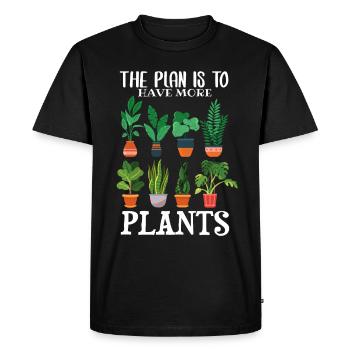 Le plan est d’avoir plus d’usines - T-shirt Premium bio Homme - noir - Devant - Nico (187cm)