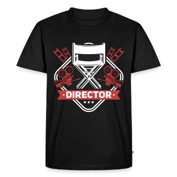 Filmmaking mode on Filmemacher Design - Men's Premium Organic T-Shirt - black - Front - Nico (187cm)