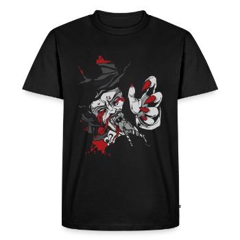 Creepy Witches Demons Sign Motif - Men's Premium Organic T-Shirt - black - Front - Nico (187cm)