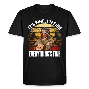 Funny Craftsman Construction Worker Quote - Men's Premium Organic T-Shirt - black - Front - Nico (187cm)