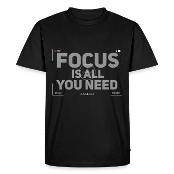 Drôle de photographie Photographe Design - T-shirt Premium bio Homme - noir - Devant - Nico (187cm)