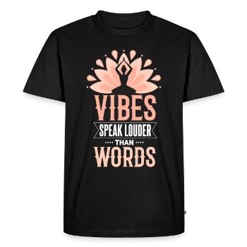 Cool Yoga Gymnastique Dicton Motif - T-shirt Premium bio Homme - noir - Devant - Nico (187cm)