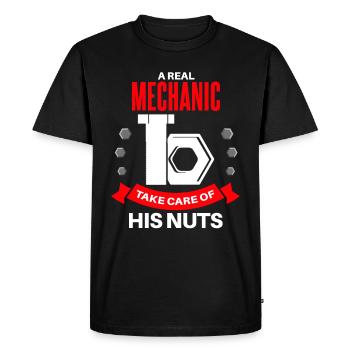 Nuts out the fun commence artisans - T-shirt Premium bio Homme - noir - Devant - Nico (187cm)