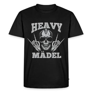 Fille lourde disant heavy metal drôle - T-shirt Premium bio Homme - noir - Devant - Nico (187cm)