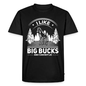 Drôle de cheval disant motif de cheval - T-shirt Premium bio Homme - noir - Devant - Nico (187cm)