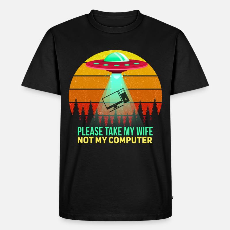 Witziger Zocker Programmierer Spruch - Männer Premium Bio T-Shirt - Schwarz