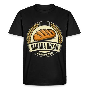 Cool bread baking baker saying motif - Men's Premium Organic T-Shirt - black - Front - Nico (187cm)