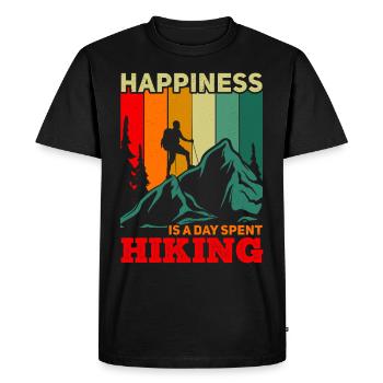 Fun Camper Wanderer Nature Design - Men's Premium Organic T-Shirt - black - Front - Nico (187cm)