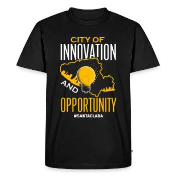 Santa Clara San Francisco Usa Design - Men's Premium Organic T-Shirt - black - Front - Nico (187cm)
