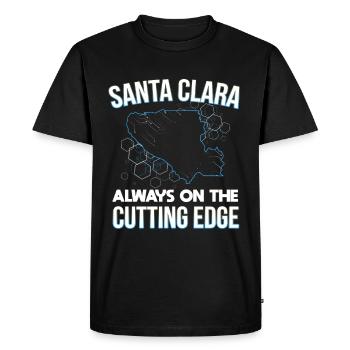 Santa Clara San Francisco Usa Design - Men's Premium Organic T-Shirt - black - Front - Nico (187cm)