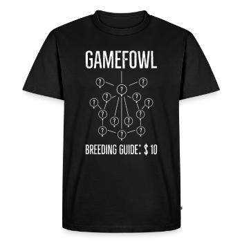 Guide d’élevage de gibier gallero de soja - T-shirt Premium bio Homme - noir - Devant - Nico (187cm)