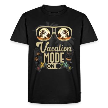 Holiday Mode Summer Holiday Work Graduation Trip - Men's Premium Organic T-Shirt - black - Front - Nico (187cm)