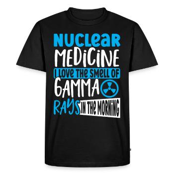 Médecine nucléaire J’aime l’odeur de - T-shirt Premium bio Homme - noir - Devant - Nico (187cm)