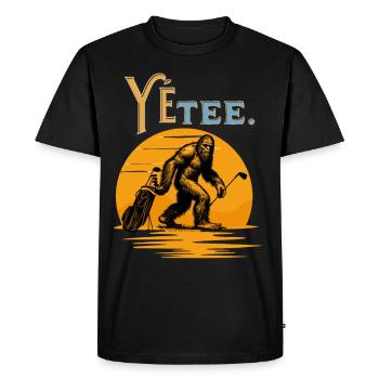 Yéti golfeur ,voici le Yétee ! - T-shirt Premium bio Homme - noir - Devant - Nico (187cm)