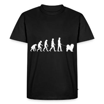 Samoyed evolution Samoyed sled dog - Men's Premium Organic T-Shirt - black - Front - Nico (187cm)
