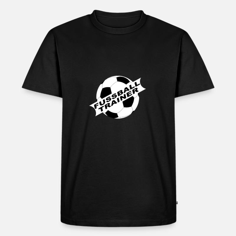 Fussball, Trainer, Coach - Männer Premium Bio T-Shirt - Schwarz