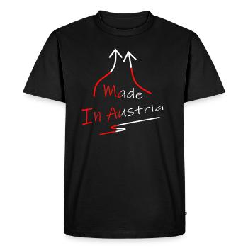 Made in Austria - Men's Premium Organic T-Shirt - black - Front - Nico (187cm)