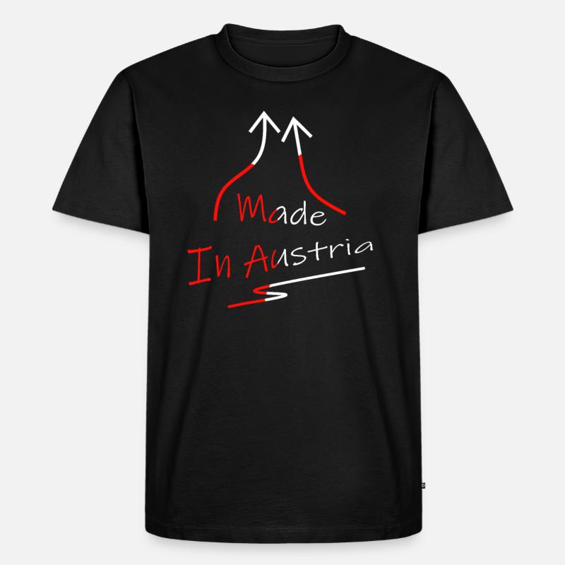 Made in Austria - Männer Premium Bio T-Shirt - Schwarz