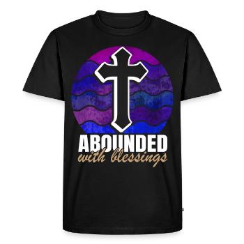 Inspirational Pleasant Blessings Saying - Men's Premium Organic T-Shirt - black - Front - Nico (187cm)