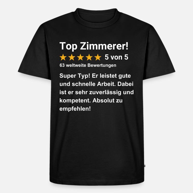 Top Zimmerer - Männer Premium Bio T-Shirt - Schwarz