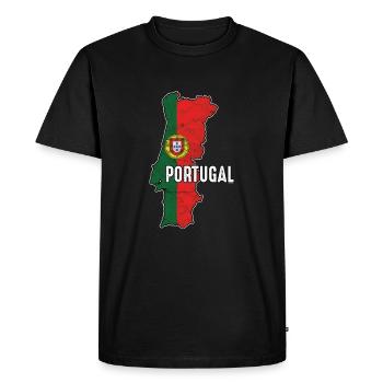 Portugal patriotique drapeau patriotisme portugais nationalisme - T-shirt Premium bio Homme - noir - Devant - Nico (187cm)