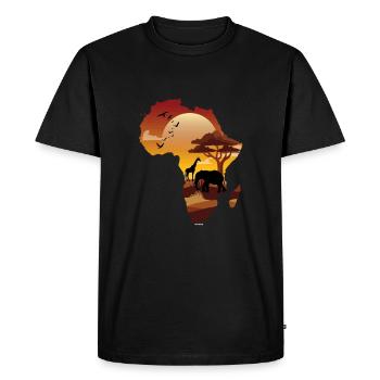 Africa Exotic Forest Veterinarian Safari Animals - Men's Premium Organic T-Shirt - black - Front - Nico (187cm)