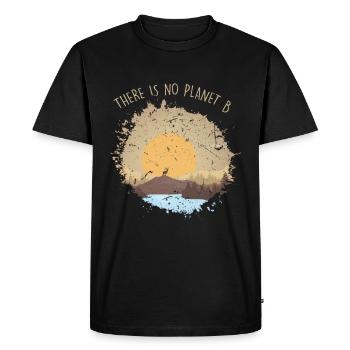 There Is No Planet B Environmental Awareness - Men's Premium Organic T-Shirt - black - Front - Nico (187cm)