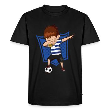 Football Dab Uruguay Uruguayen Footballer Dabbing - T-shirt Premium bio Homme - noir - Devant - Nico (187cm)