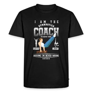 Balancing Turner Akrobatik Trainer Ich bin der - Männer Premium Bio T-Shirt - Schwarz - Vorne - Nico (187cm)