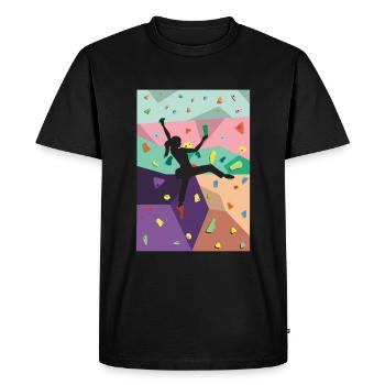 Escalade murale Activités intérieures Rocher intérieur - T-shirt Premium bio Homme - noir - Devant - Nico (187cm)