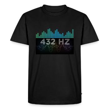 Solfeggio 432 HZ Sound Frequency Spiritual - T-shirt Premium bio Homme - noir - Devant - Nico (187cm)