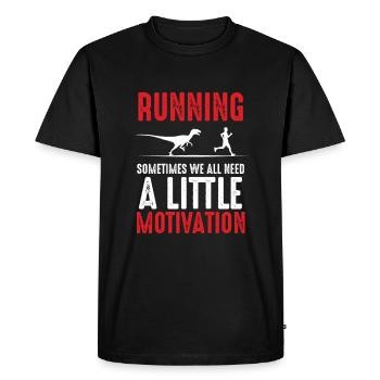 Running Sometimes We All Need A Little Motivation - Men's Premium Organic T-Shirt - black - Front - Nico (187cm)