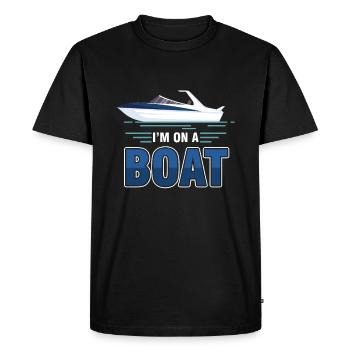 Voilier à la navigation de plaisance Océans Amoureux de la mer, je suis - T-shirt Premium bio Homme - noir - Devant - Nico (187cm)
