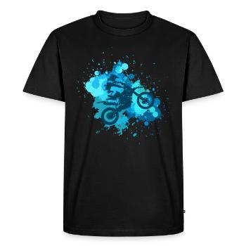 Motocross Splatter Dirt Bike Riders Racing - T-shirt Premium bio Homme - noir - Devant - Nico (187cm)