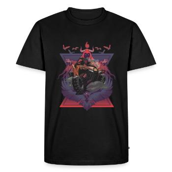 Conducteur de VTT Quadricycle Racers Throttle Mudding - T-shirt Premium bio Homme - noir - Devant - Nico (187cm)