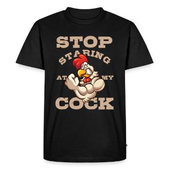 Chicken Hen Poultry Farmers Animal Lovers Gift - Men's Premium Organic T-Shirt - black - Front - Nico (187cm)