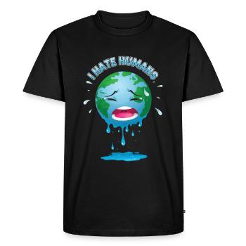 Environment Green Global Nature Lovers Planet - Men's Premium Organic T-Shirt - black - Front - Nico (187cm)