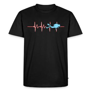 Plongée sous-marine Plongée Sous-marine Surf - T-shirt Premium bio Homme - noir - Devant - Nico (187cm)