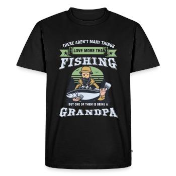 Pêche Pêcheur Poissons Poisson Cadeau J'aime Plus - T-shirt Premium bio Homme - noir - Devant - Nico (187cm)