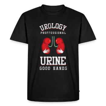Urologist Urine Good Hands Urology Puns Urology - Men's Premium Organic T-Shirt - black - Front - Nico (187cm)